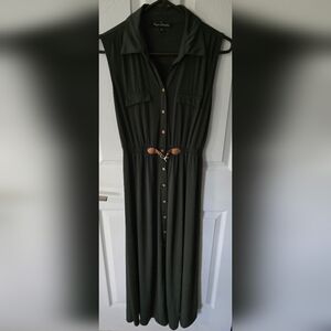 Elegant Hunter Green Maxi Dress Size M